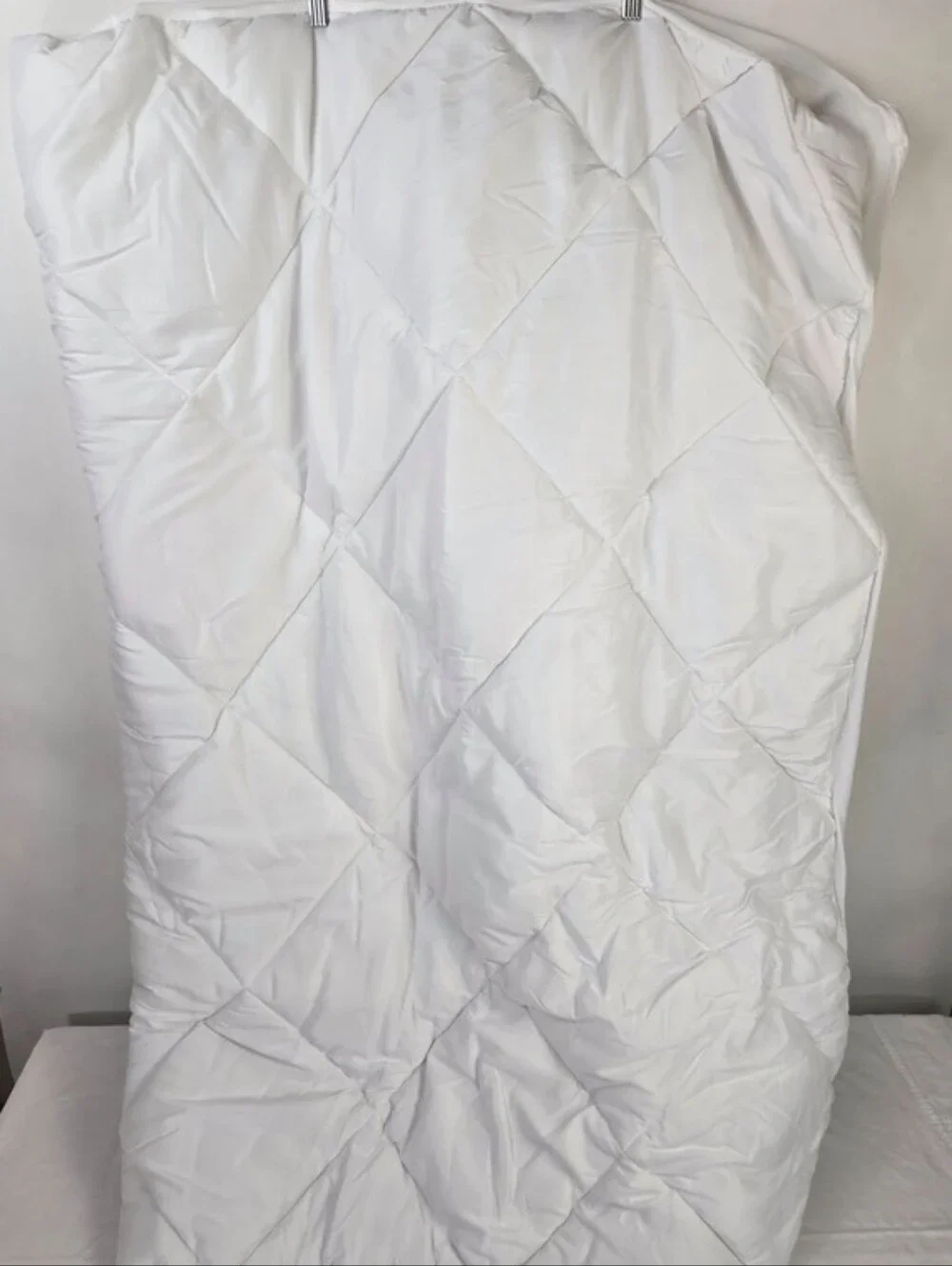 Macys White Quilted Plush Top Mattress Pad Full Size Deep Pocket Microfiber NWT